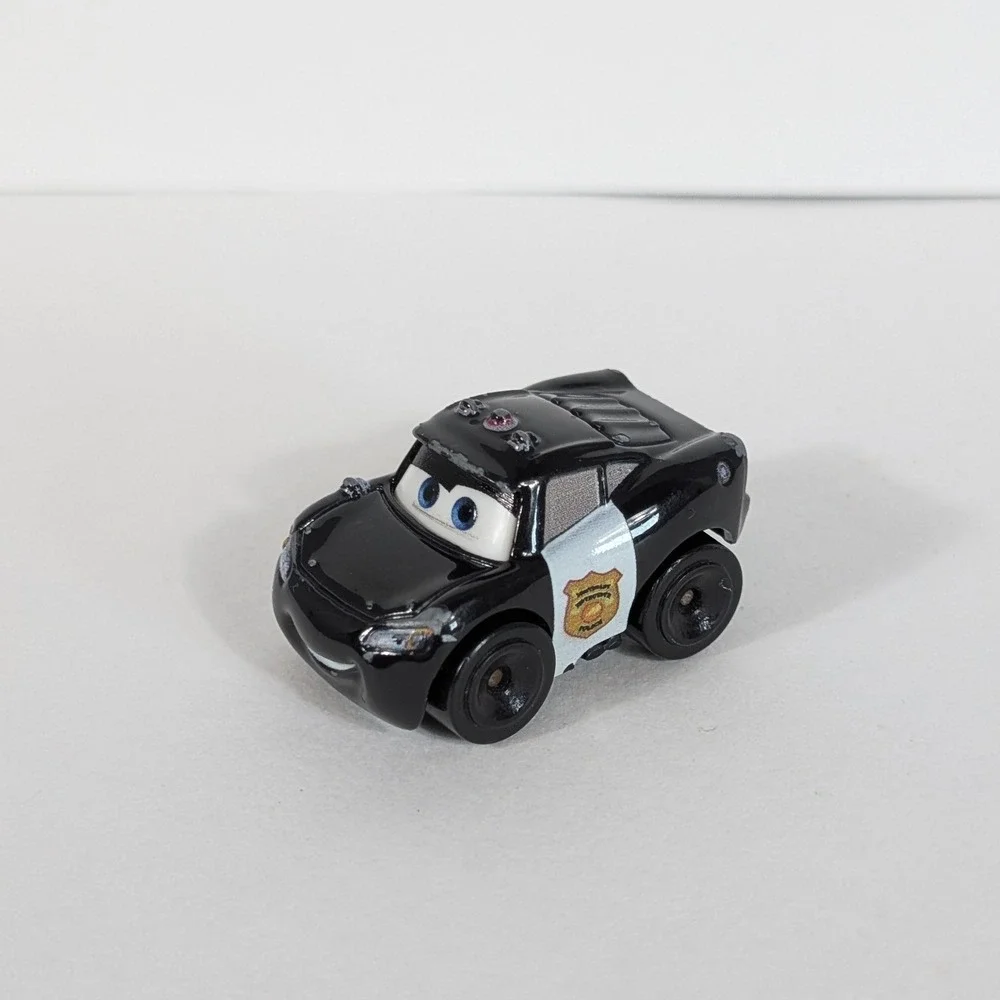 Disney Pixar Cars Mini Racers Police Lightning McQueen Mattel Diecast Black